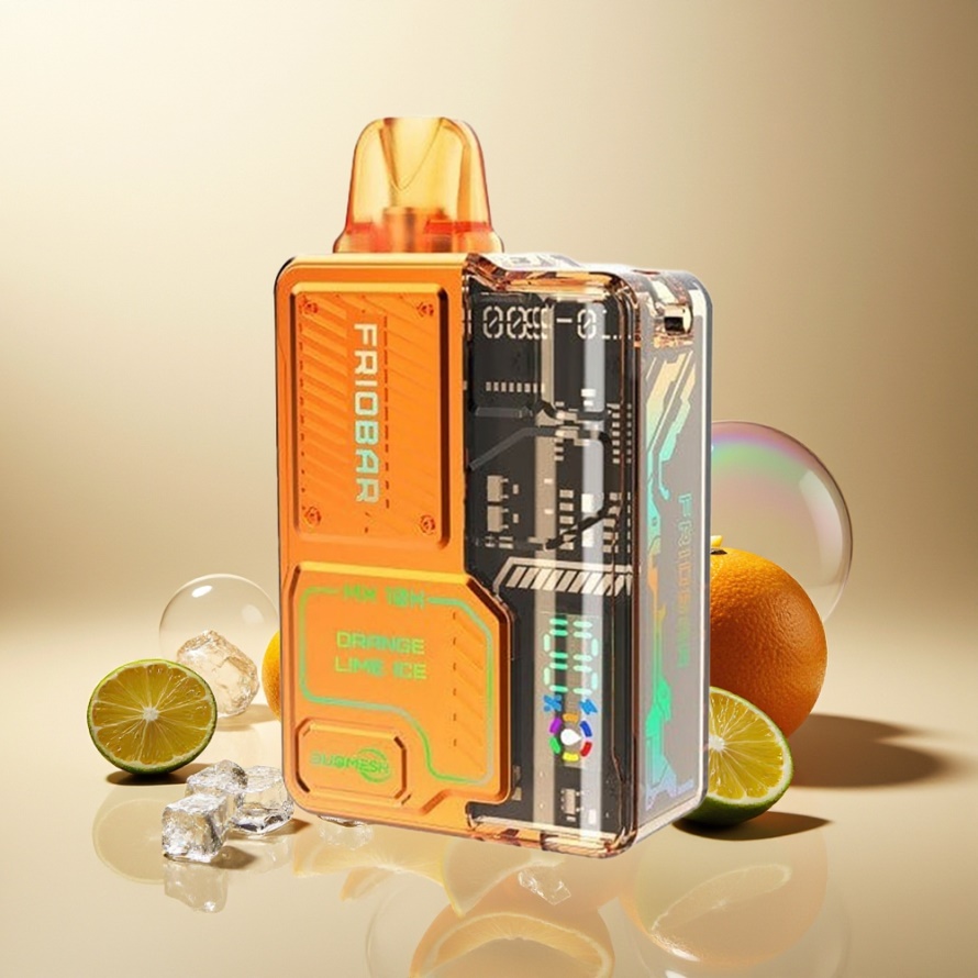 FRIOBAR MX 10K Engångs Vape Apelsin Lime Is svensk grossist 10mL 10000 puff Laser