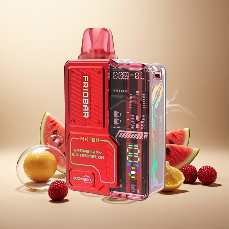 FRIOBAR MX 10K Engångsvape Hallon Vattenmelon Svensk Grossist 10mL 10000 puffar 50mg/mL