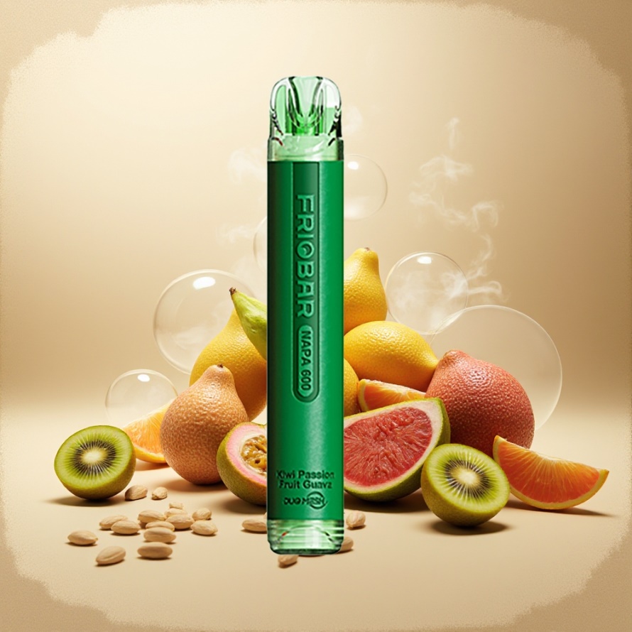 FRIOBAR NAPA 600 Engångs Vape Kiwi Passionsfrukt Guava Svensk Grossist 2mL 600 puffar 20mg/mL