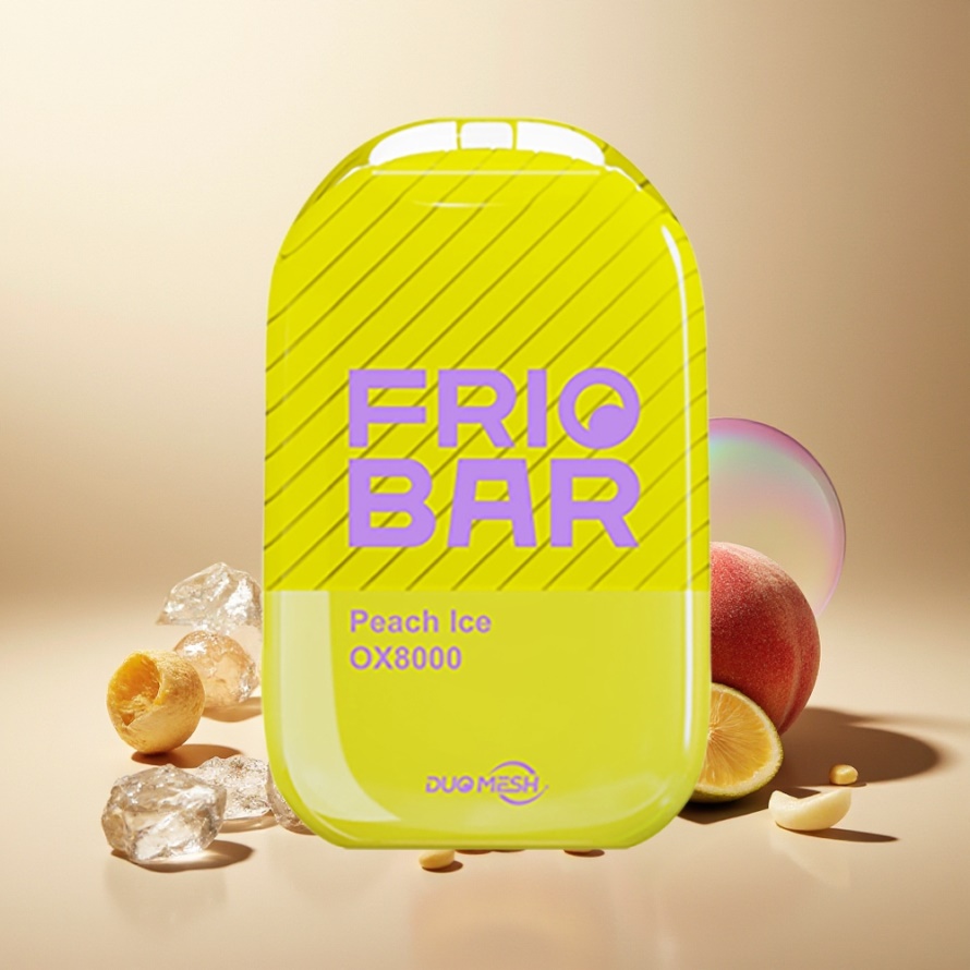 FRIOBAR OX8000 Engångs Vape Persika Is 16mL 8000 puff 50mg svensk grossist