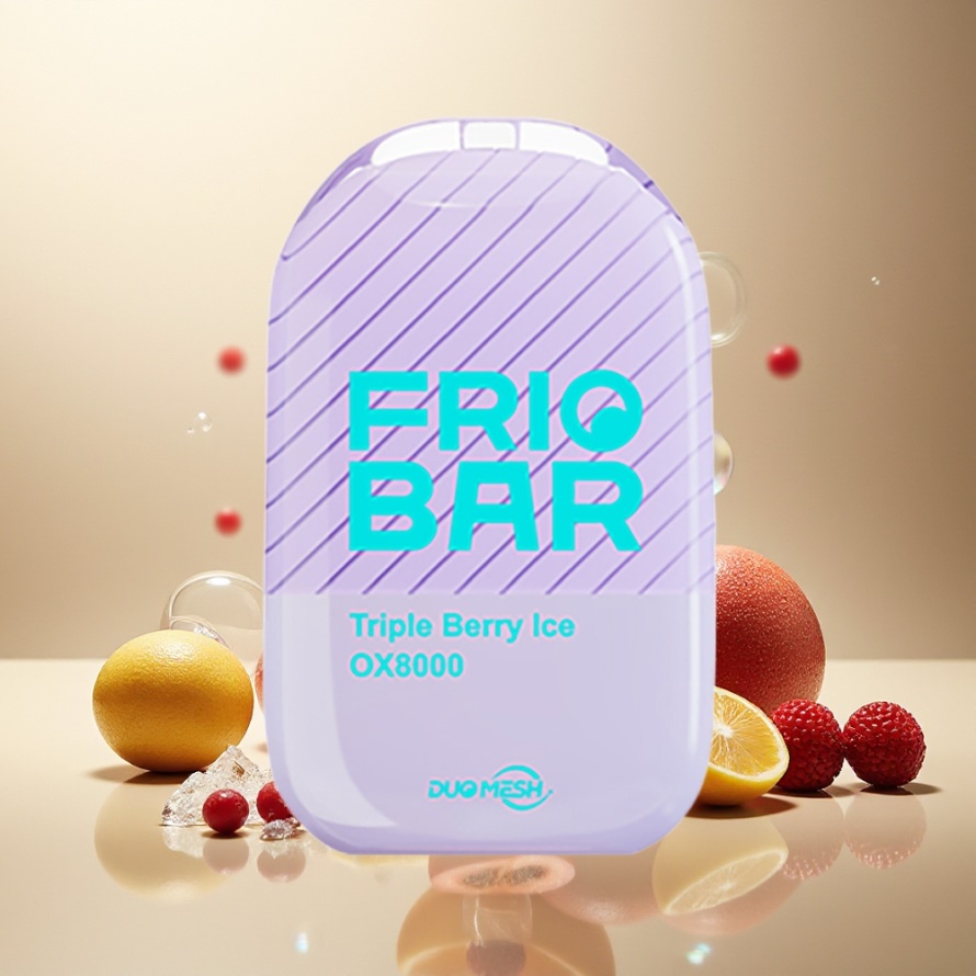 FRIOBAR OX8000 Engångs Vape Trebär Is 16mL 8000 puff 50mg svensk grossist