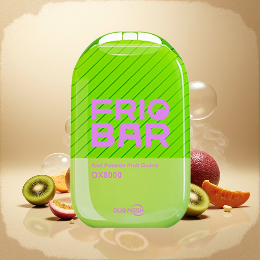 FRIOBAR OX8000 Engångsvape Kiwi Passionsfrukt Guava 16mL 8000 puff svensk grossist