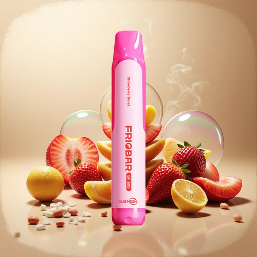 FRIOBAR SF600 Engångs Vape Jordgubbsbris svensk grossist 2mL 600 puffar 20mg/mL