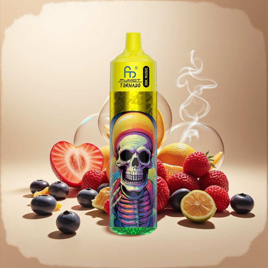 Fumot Randm Tornado 30000 Puffs Engångs Vape Jordgubb Blåbär Hallon 30mL 5% Nikotin 600mAh svensk grossist
