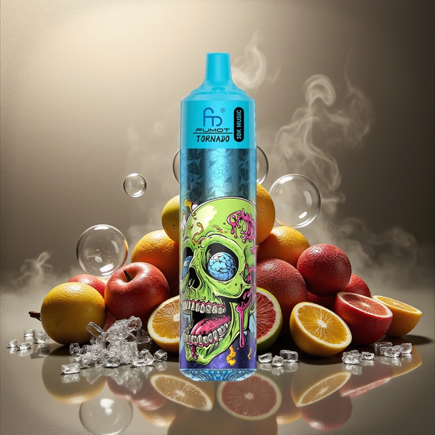 Fumot Randm Tornado 30000 Puffs Svensk Grossist 30mL 5% Nikotin Svart Is 600mAh LED