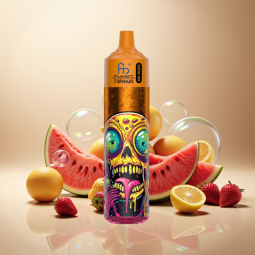 Fumot Randm Tornado 30000 Puffs Svensk Grossist Disposabel E-cigarett Jordgubb Vattenmelon 30mL 600mAh LED