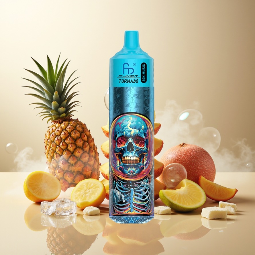 Fumot Randm Tornado 30000 Puffs Svensk Grossist Engångs Vape Ananas Is 30mL 5% Nikotin 600mAh