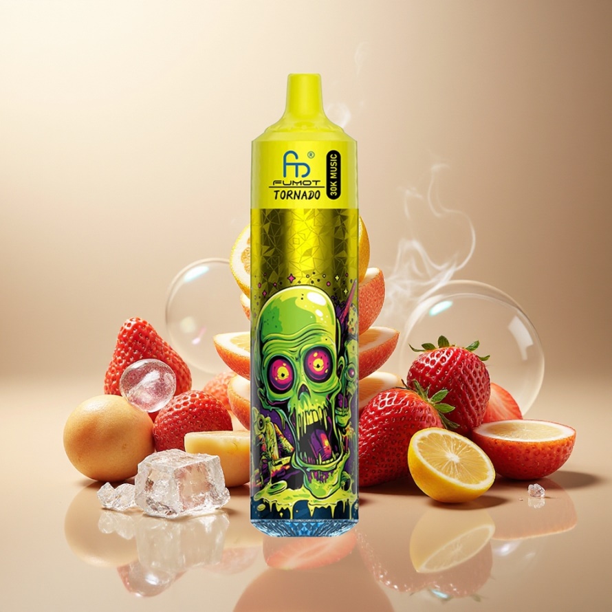 Fumot Randm Tornado 30000 Puffs Svensk Grossist Engångs Vape Jordgubb Is 30mL 600mAh