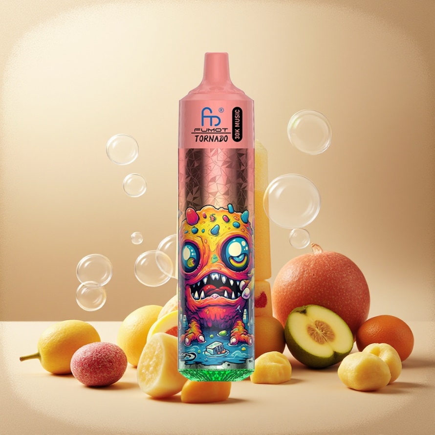 Fumot Randm Tornado 30000 Puffs Svensk Grossist Engångs Vape Popsicles med 30mL, 2%/5% Nikotin, 1.0 Ohm Mesh & LED-display