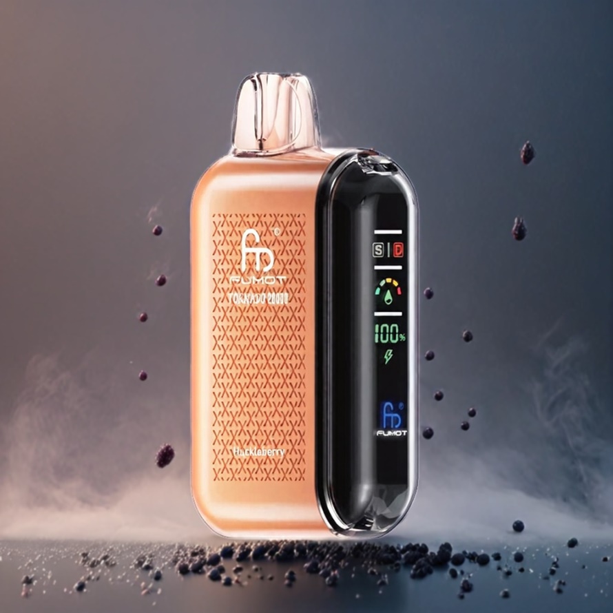 Fumot Tornado 20000 Puffs Svensk Grossist Disposable Vape Blåbär med Dual Mesh Coil & Smart Display