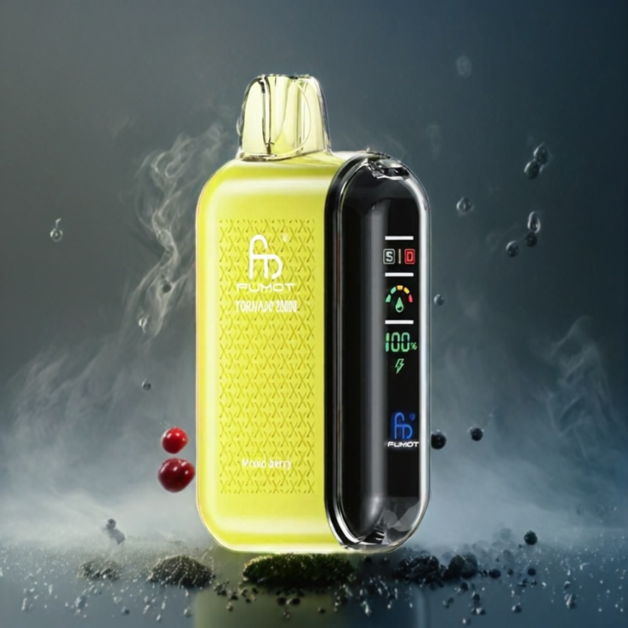 Fumot Tornado 20000 Puffs Svensk Grossist Disposable Vape Blandade Bär med Dual Mesh Coil & Smart Display