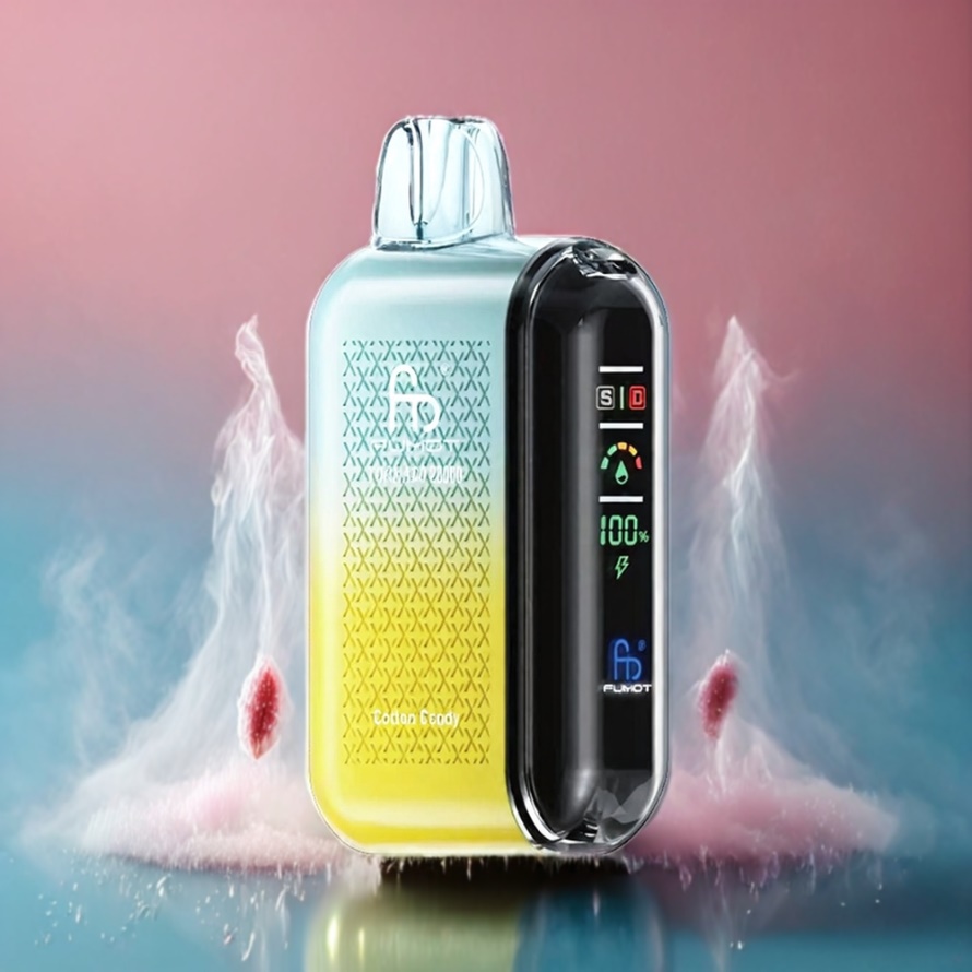 Fumot Tornado 20000 Puffs Svensk Grossist Disposable Vape Bomullsgodis Dual Mesh Coil 20ml 850mAh