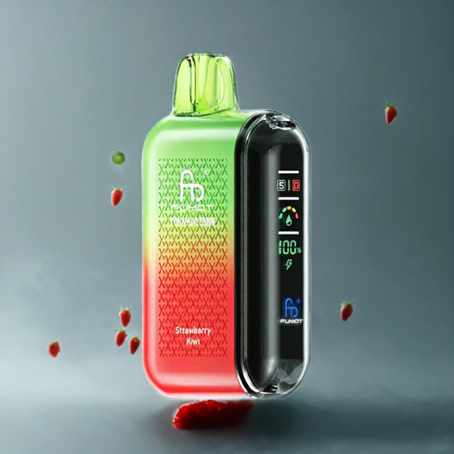 Fumot Tornado 20000 Puffs Svensk Grossist Disposable Vape Jordgubb Kiwi Dual Mesh Coil Smart Display