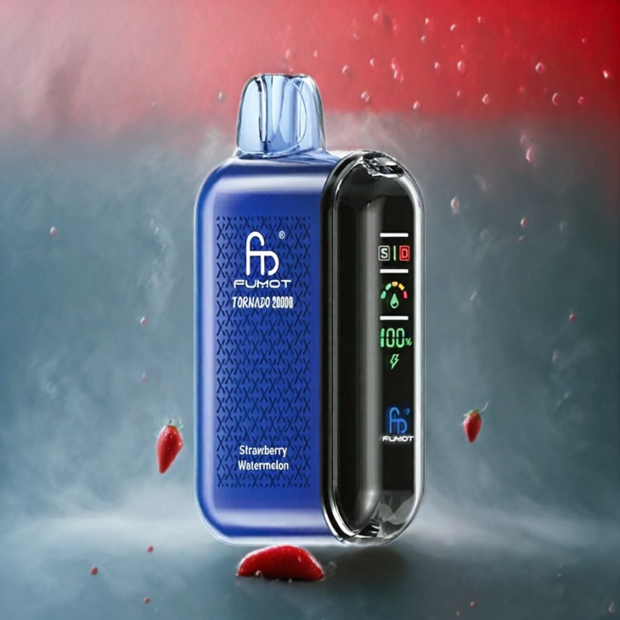 Fumot Tornado 20000 Puffs Svensk Grossist Disposable Vape Jordgubb Vattenmelon Dual Mesh Coil Smart Display