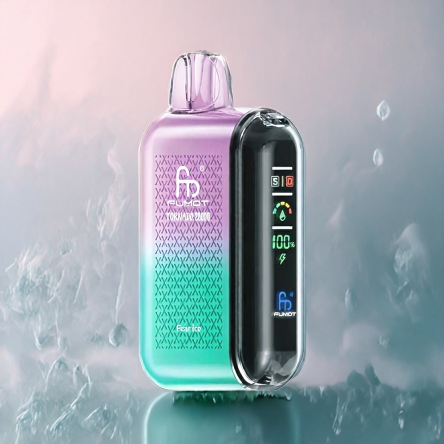 Fumot Tornado 20000 Puffs Svensk Grossist Disposable Vape Päron Is Dual Mesh Coil 20ml 850mAh Smart Display