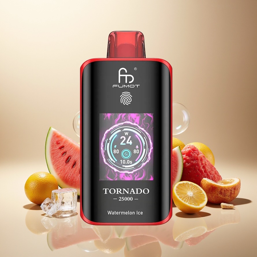 Fumot Tornado 25000 Puffs Disposable Vattenmelonskräm HD Skärm 700mAh svensk grossist