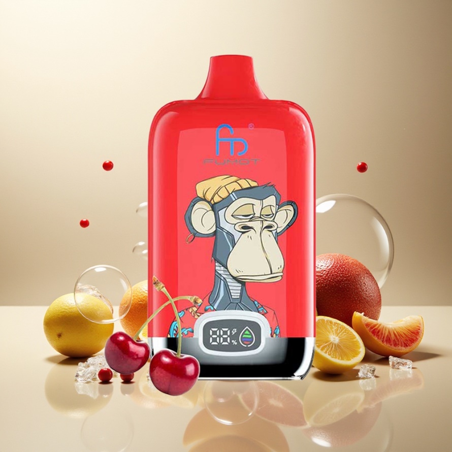 Fumot Tornado Digital Box 12000 Puffs Svensk Grossist Engångs Vape Iskladd med 20ml E-Liquid & Mesh Coil