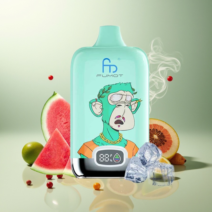 Fumot Tornado Digital Box 12000 Puffs Svensk Grossist Engångs Vape Sval Mint Mesh Coil 20ml Type-C