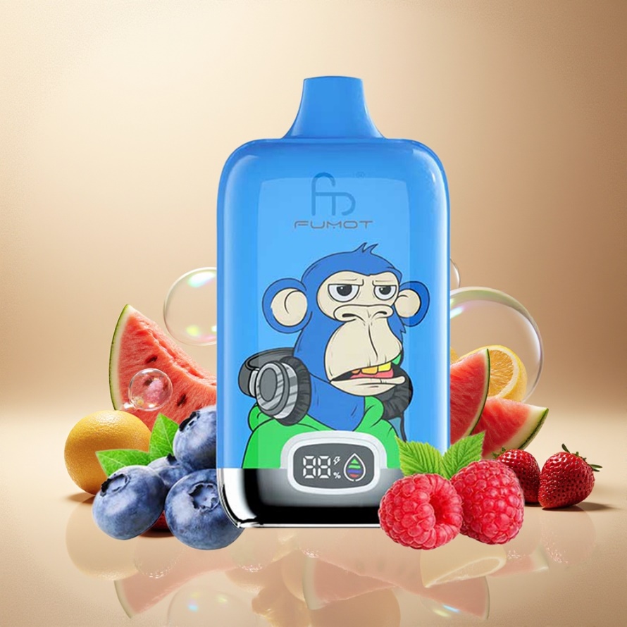 Fumot Tornado Digital Box 12000 Puffs Svensk Grossist Jordgubb Vattenmelon 20ml Mesh Coil Type-C