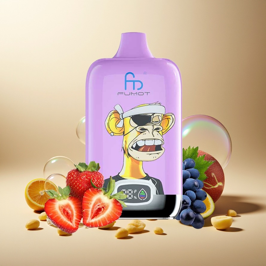 Fumot Tornado Digital Box 12000 Puffs Svensk Grossist Mango På Is Engångsvape med Mesh Coil & 20ml E-Liquid