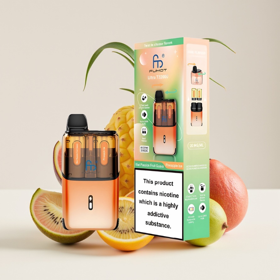 Fumot Ultra T32000 Svensk Grossist Engångsvape – Kiwi Passionsfrukt Guava Ananas Is – 32 000 Puffar