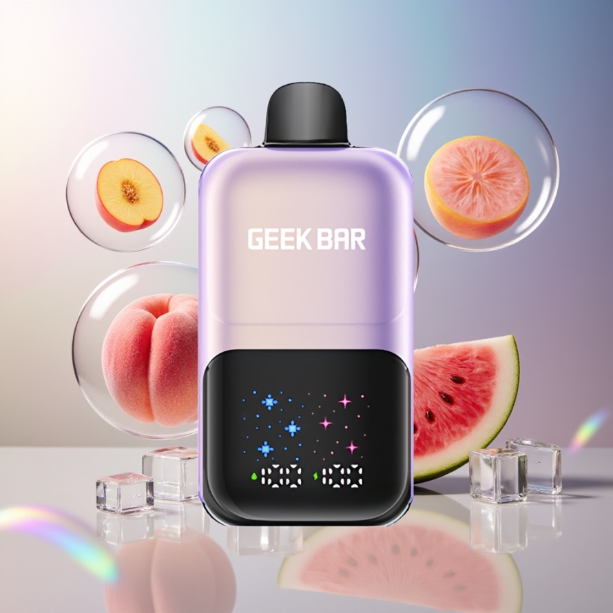Geek Bar 2GO 20ml 50000 Puffs Two Series Engångs Vape Pen Persika Mango Vattenmelon Is för svensk grossist