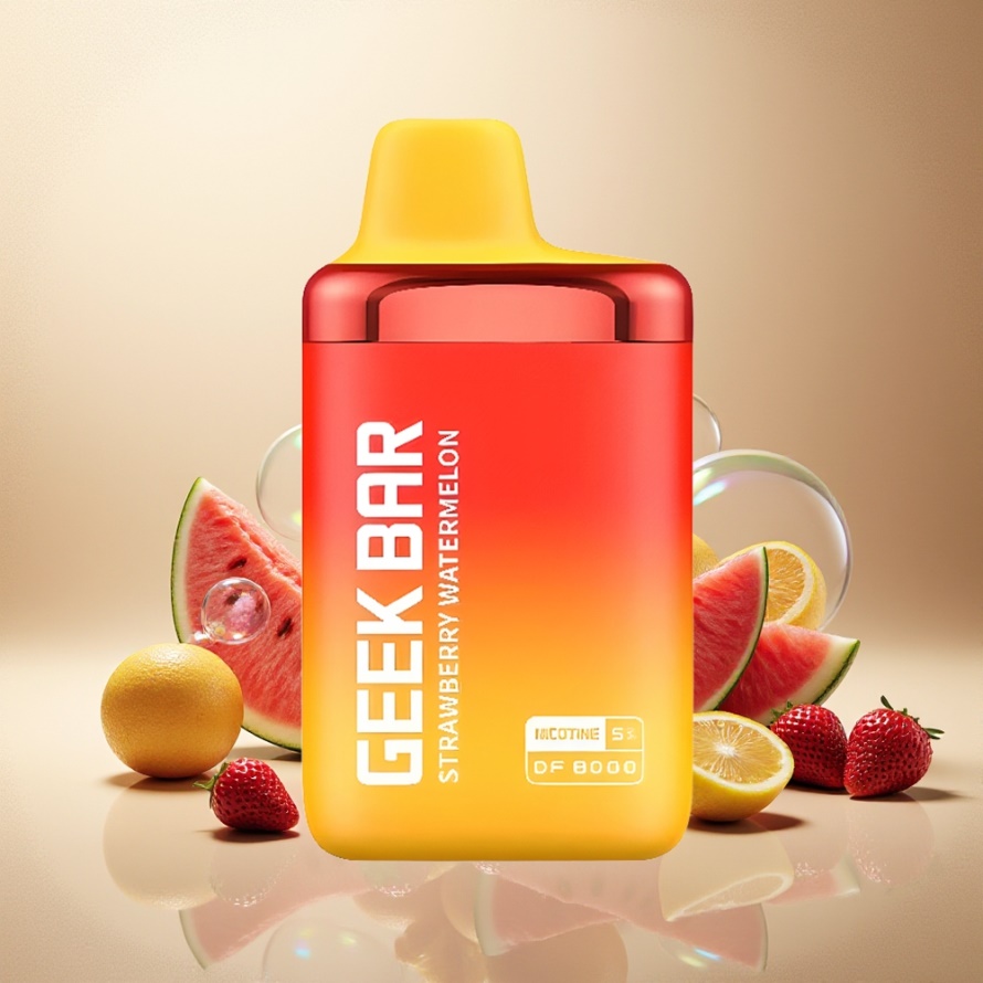 GEEK BAR DF8000 Engångsvape Jordgubb Vattenmelon 8000 puff 14mL 20mg/mL svensk grossist