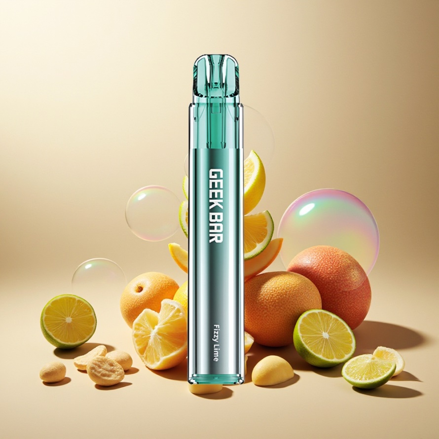 GEEK BAR Elite 1000 Puffs Svensk Grossist Engångs Vape Friskt Lime med Mesh Coil 650mAh