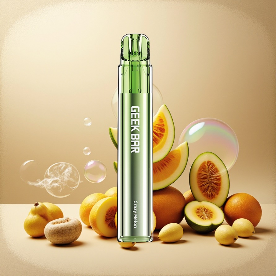 GEEK BAR Elite 1000 Puffs Svensk Grossist Engångs Vape Galen Melon Med Mesh Coil 650mAh