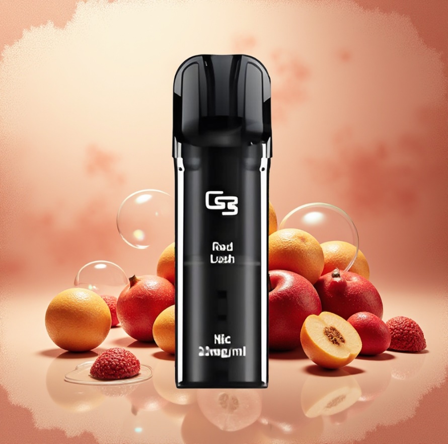 GEEK BAR Elite Förfylld Pod Kit Röd – Aluminiumlegering, 650 mAh, 2.0 ml, Bypass, Magnetisk – Svensk Grossist