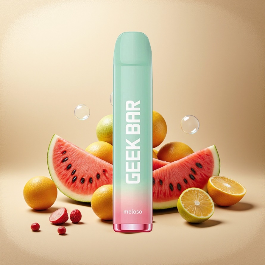 GEEK BAR Meloso 600 Puffs Engångs Vape Vattenmelon ICE 2ml 550mAh 20mg svensk grossist