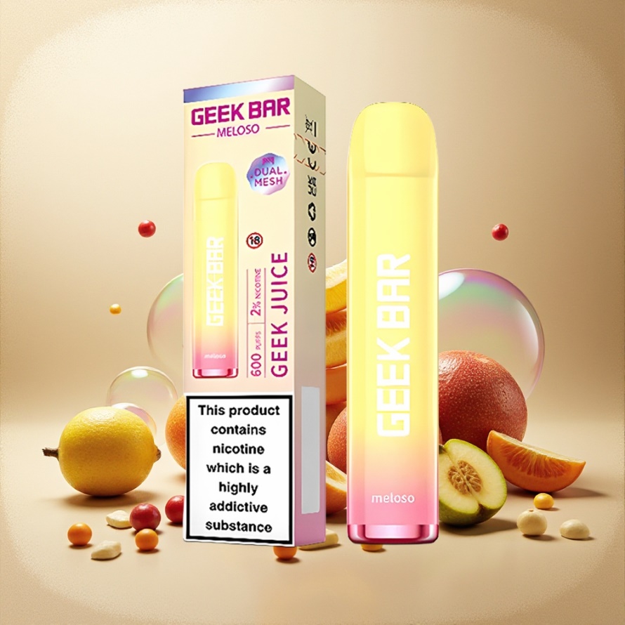 GEEK BAR Meloso 600 Puffs Svensk Grossist Engångs Vape 2ml/550mAh 20mg Geek Juice