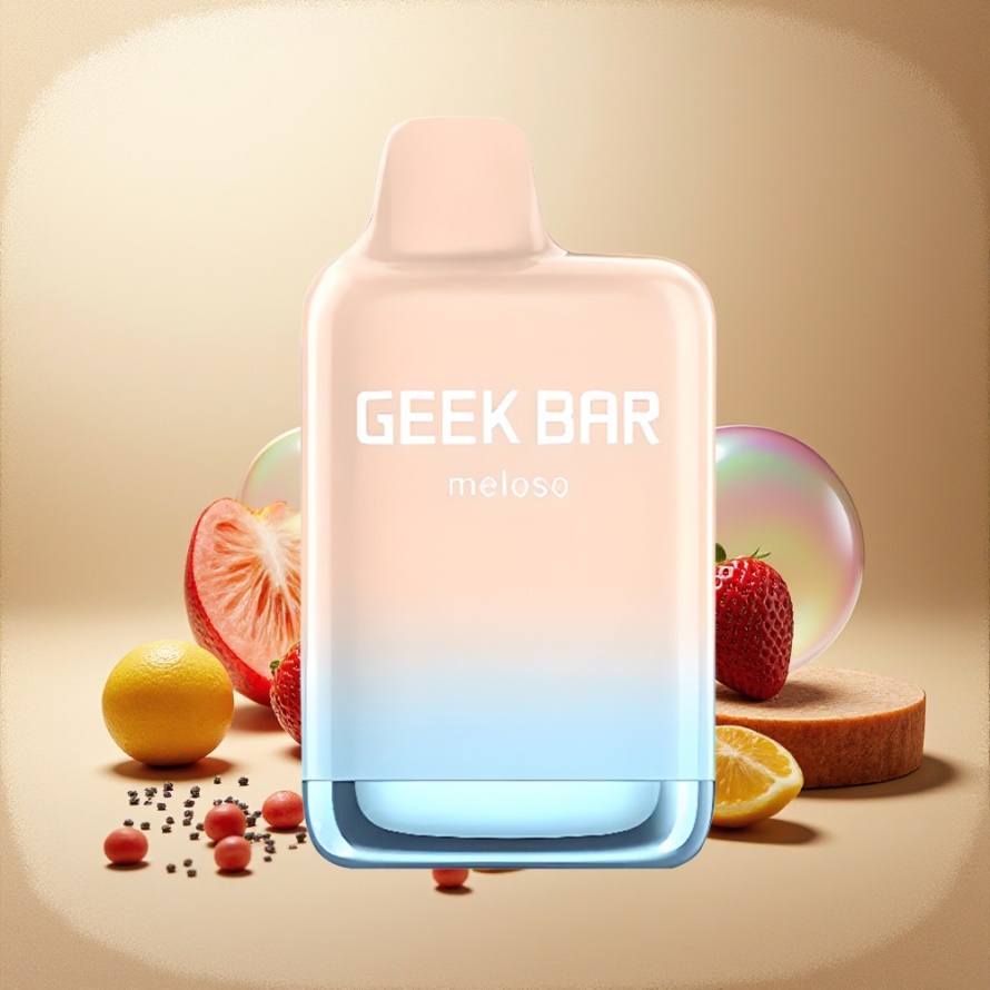 GEEK BAR Meloso Max 9000 Puffs Engångs Vape Jordgubb IS svensk grossist 600mAh USB-C 14ml
