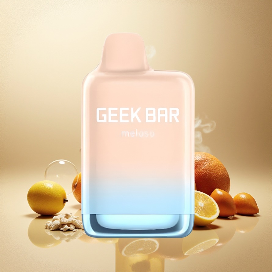GEEK BAR Meloso Max 9000 Puffs Svensk Grossist Engångs Vape Ingefärsöl 600mAh USB-C Dual Mesh 14ml 5% Nikotin