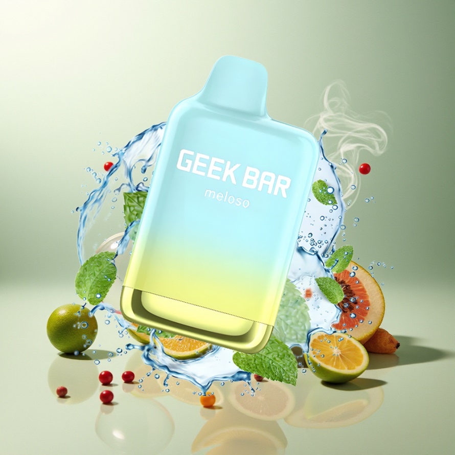 GEEK BAR Meloso Max 9000 Puffs Svensk Grossist Engångs Vape Kylmynta 600mAh USB-C 14ml