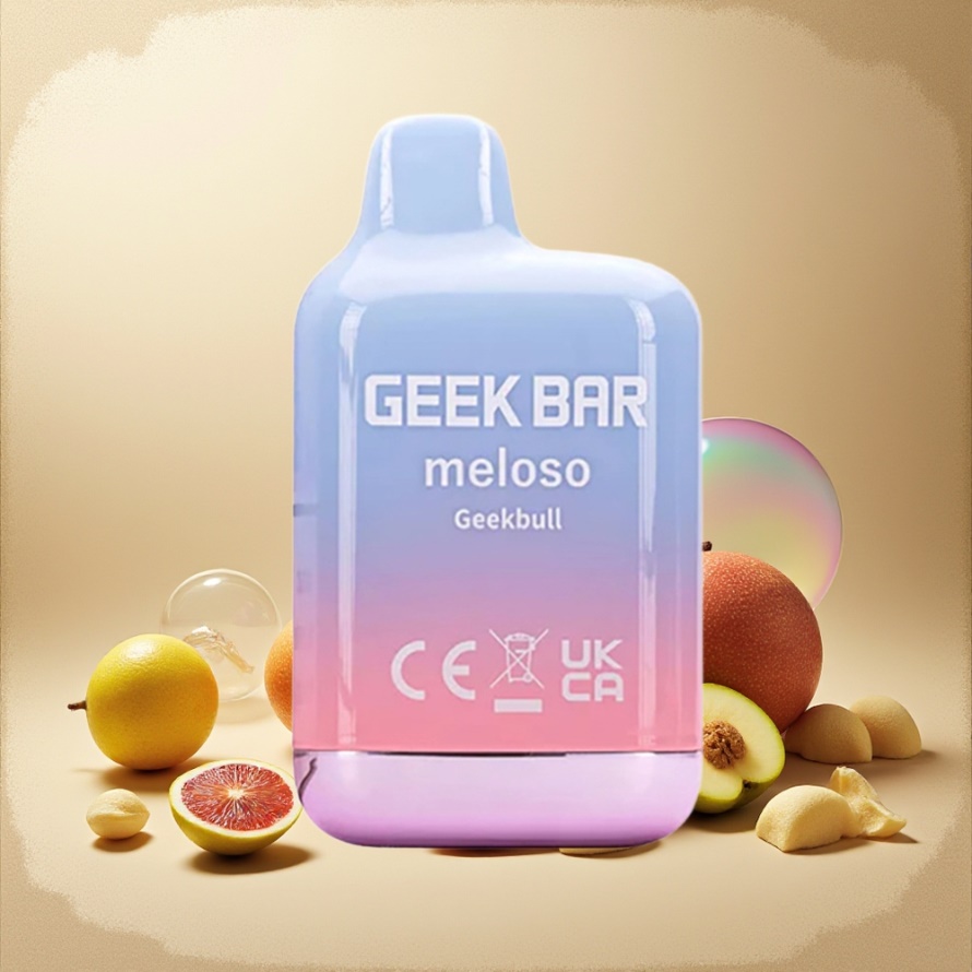 GEEK BAR Meloso Mini 600 Puff Engångs Vape Geek Bull – 550mAh, 2ml, 50VG/50PG, Dubbel Mesh, 20mg (2%) Salt Nikotin, Auto Draw – svensk grossist