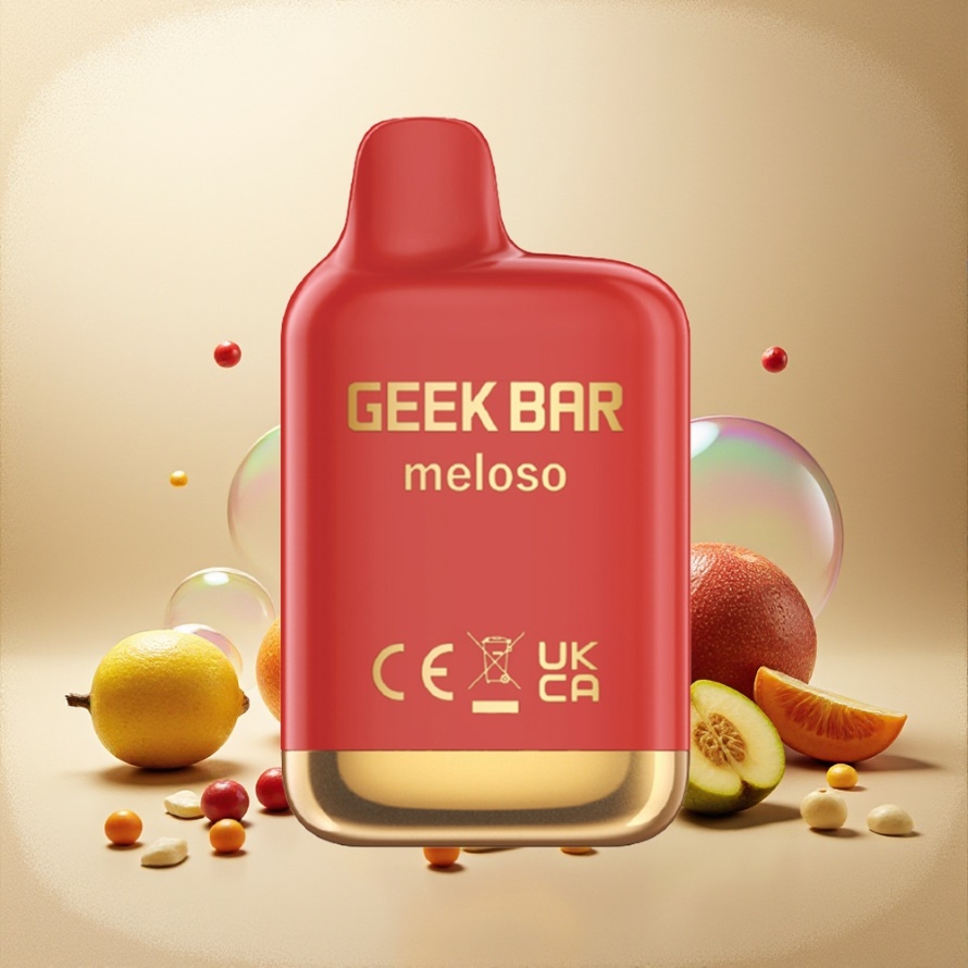 GEEK BAR Meloso Mini 600 Puffs Engångs Vape 550mAh 2ml 50VG/50PG Dual Mesh Svensk Grossist