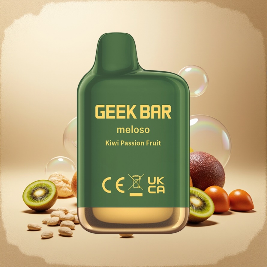 GEEK BAR Meloso Mini 600 Puffs Engångs Vape Kiwi Passionsfrukt Svensk Grossist 550mAh 2ml 50VG/50PG Dual Mesh