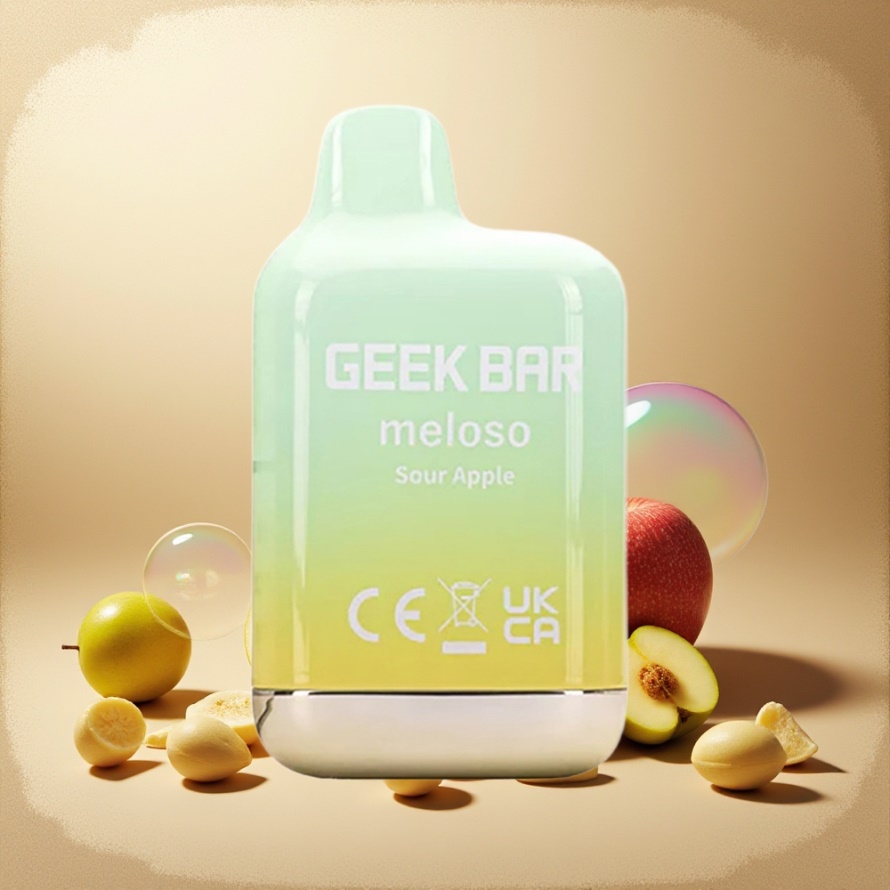 GEEK BAR Meloso Mini 600 Puffs Engångsvape Suräpple 550mAh 2ml Dual Mesh svensk grossist