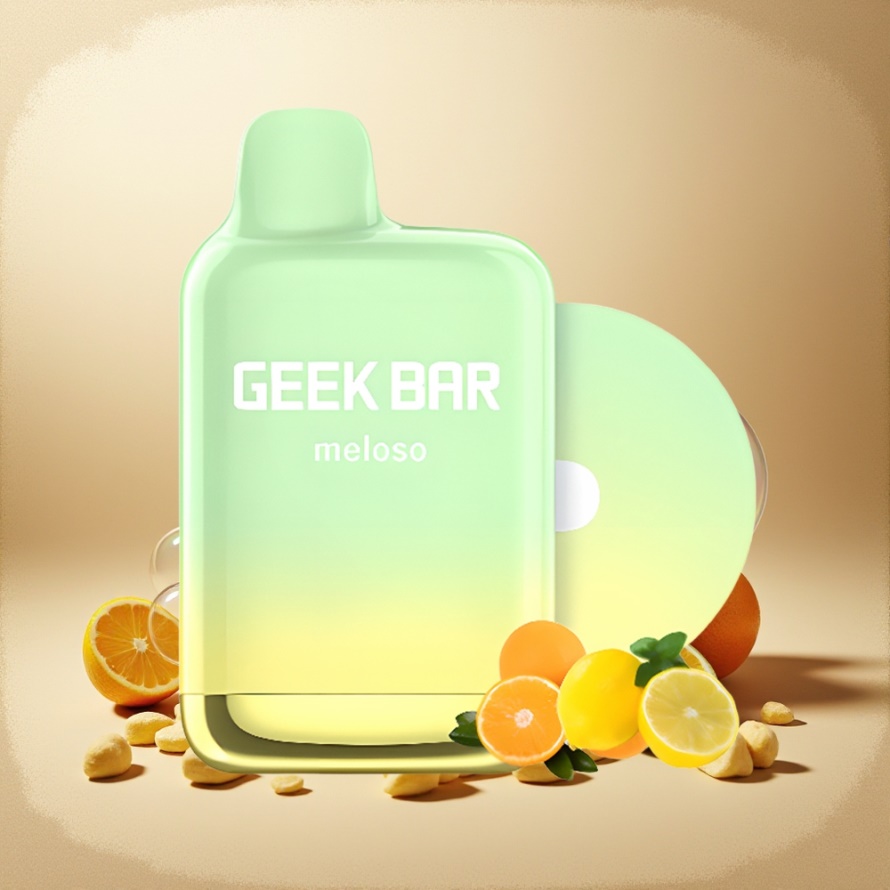 GEEK BAR Meloso Pro 4000 Puffs Engångs Vape Apelsin Citron – 12ml Ejuice, 2% Nikotin, 600mAh Batteri, Dual-Mesh Coil, svensk grossist
