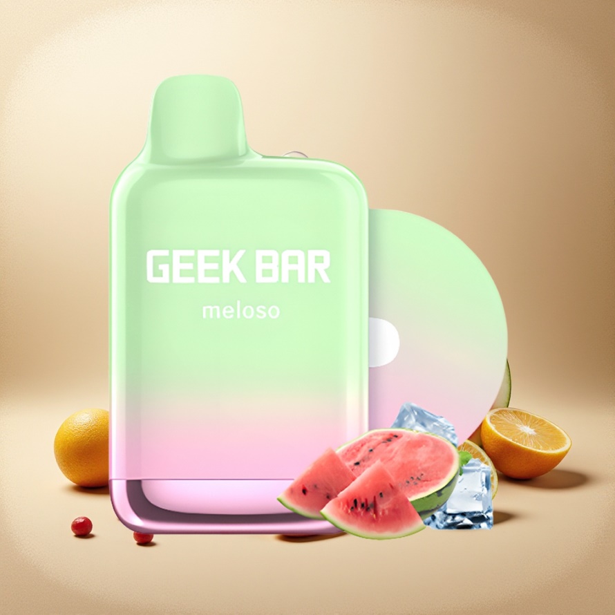 GEEK BAR Meloso Pro 4000 Puffs Engångs Vape Vattenmelon IS svensk grossist 12ml 600mAh Type-C Dual-Mesh