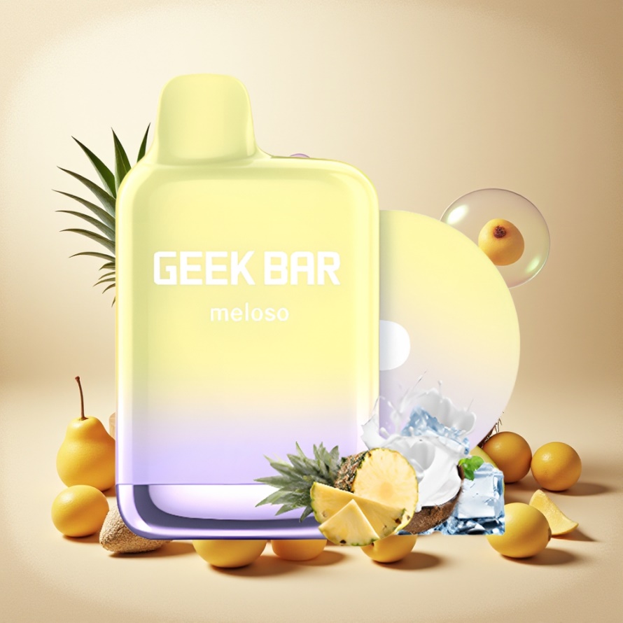 GEEK BAR Meloso Pro 4000 Puffs Svensk Grossist Engångs Vape Ananas Kokos IS 12ml 2% Nikotin Dual-Mesh Typ-C