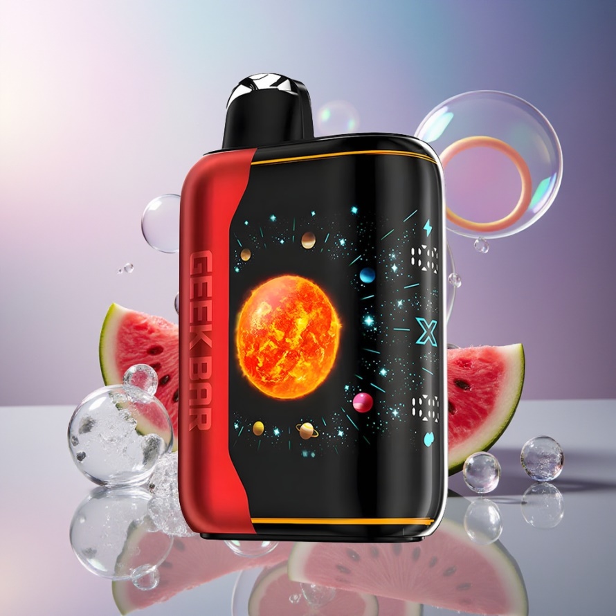 GEEK BAR Platinum Edition 25000 Engångs Vape Vattenmelon Is med Dual Mesh Coil & 3D Skärm – svensk grossist