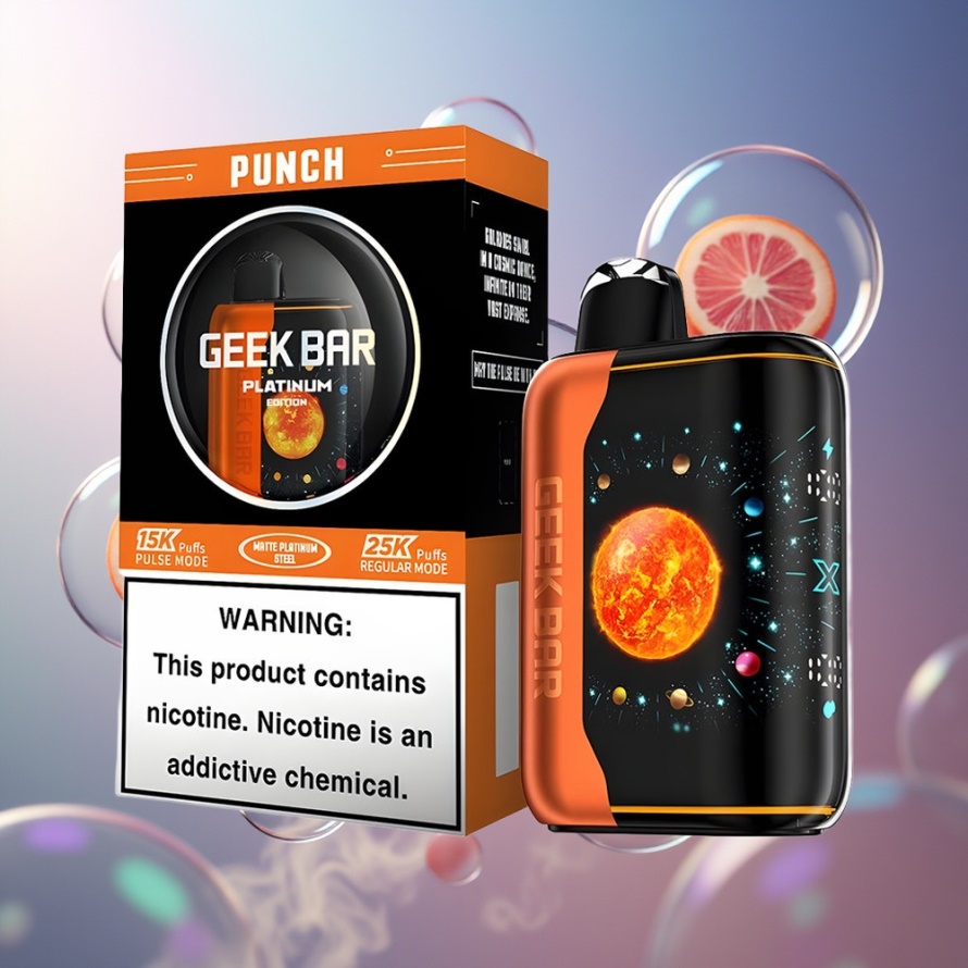 GEEK BAR Platinum Edition 25000 Svensk Grossist Engångs Vape Punch med 20mL E-Liquid & USB-Type C
