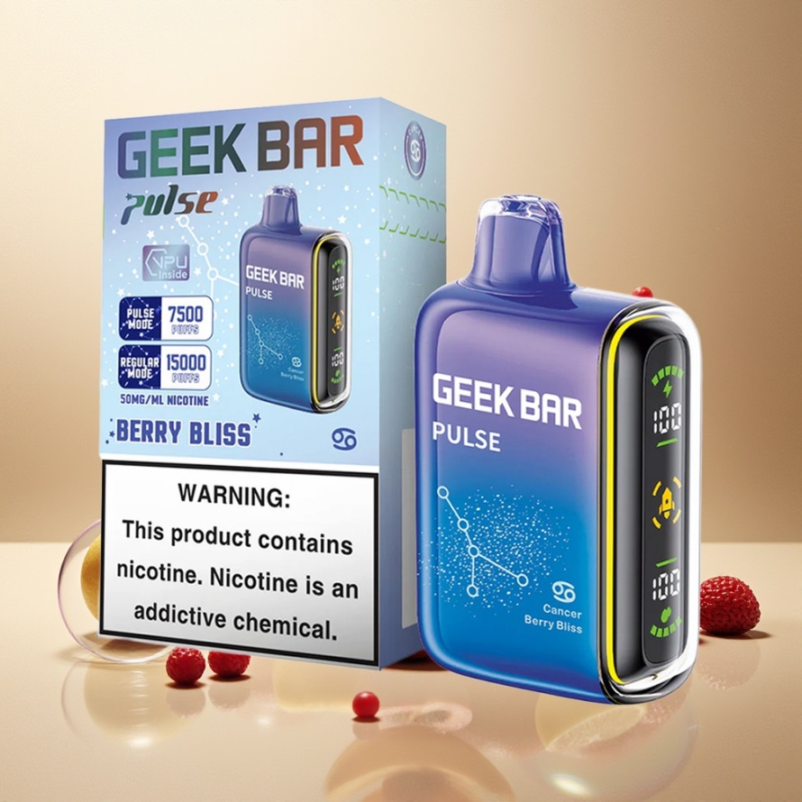 GEEK BAR Pulse 15000 Puffs Engångs Vape Zodiac Edition Svensk Grossist med 16ML E-vätska, 5% Nikotin & USB-C