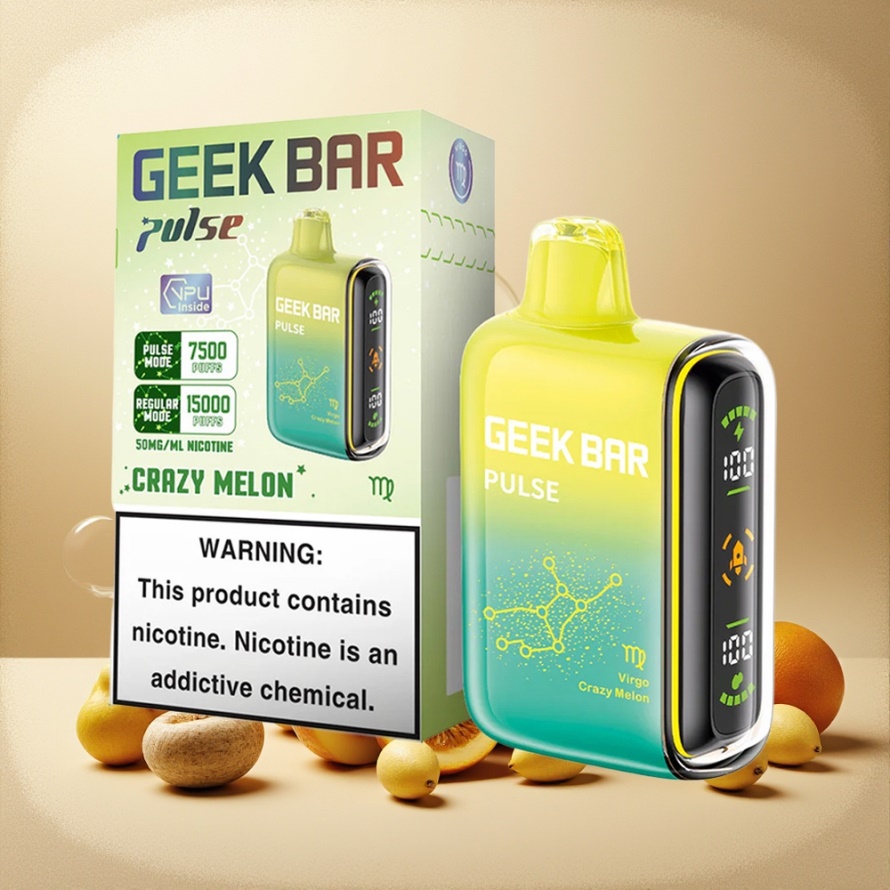 GEEK BAR Pulse 15000 Puffs Engångs Vape Zodiac Edition Svensk Grossist med 16ML E-vätska, 5% Nikotin & USB-C