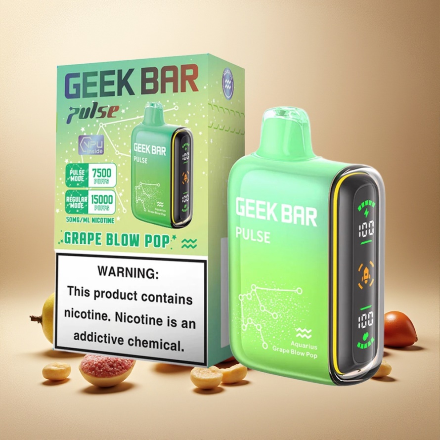 GEEK BAR Pulse 15000 Puffs Engångs Vape Zodiac Edition Svensk Grossist med 16ML E-vätska, 5% Nikotin & USB-C