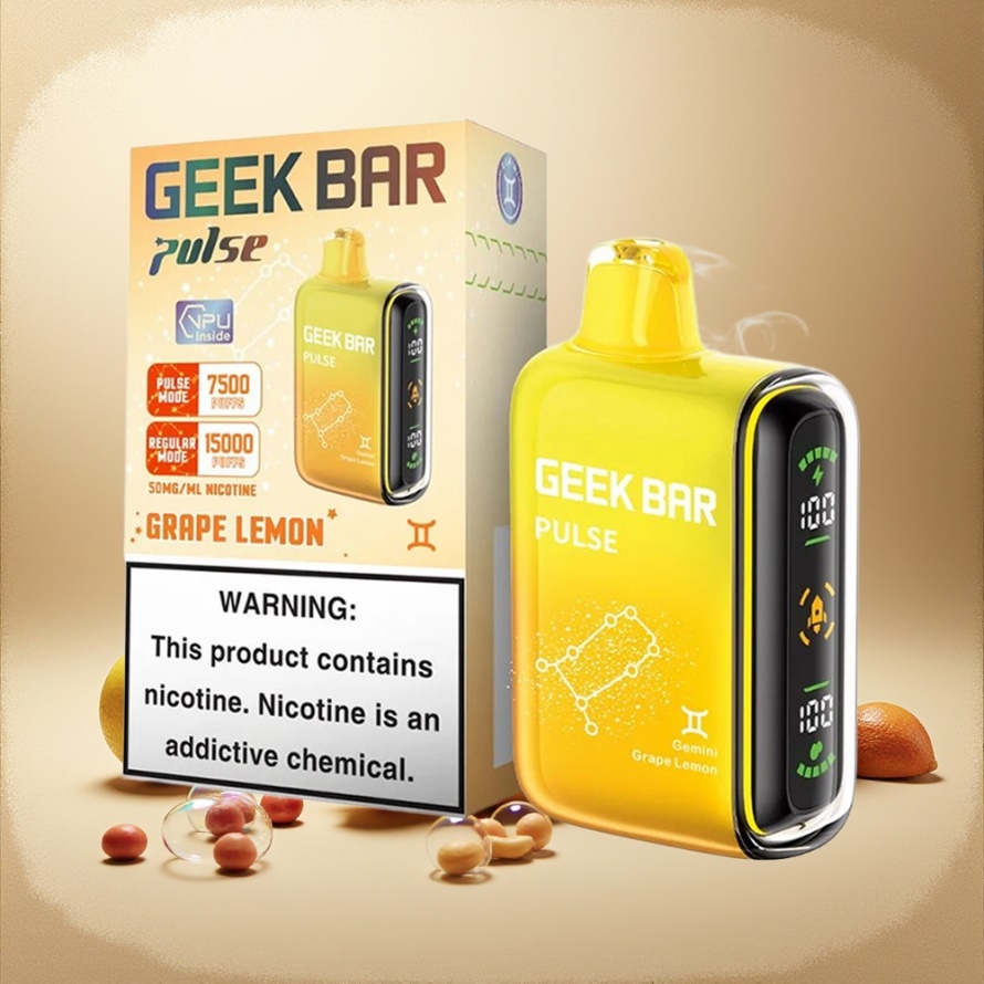 GEEK BAR Pulse 15000 Puffs Engångs Vape Zodiac Edition Svensk Grossist med 16ML E-vätska, 5% Nikotin & USB-C