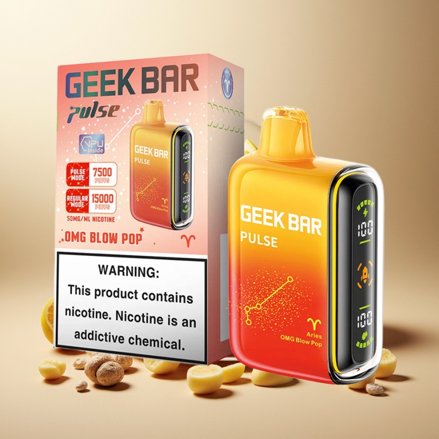 GEEK BAR Pulse 15000 Puffs Engångs Vape Zodiac Edition Svensk Grossist med 16ML E-vätska, 5% Nikotin & USB-C
