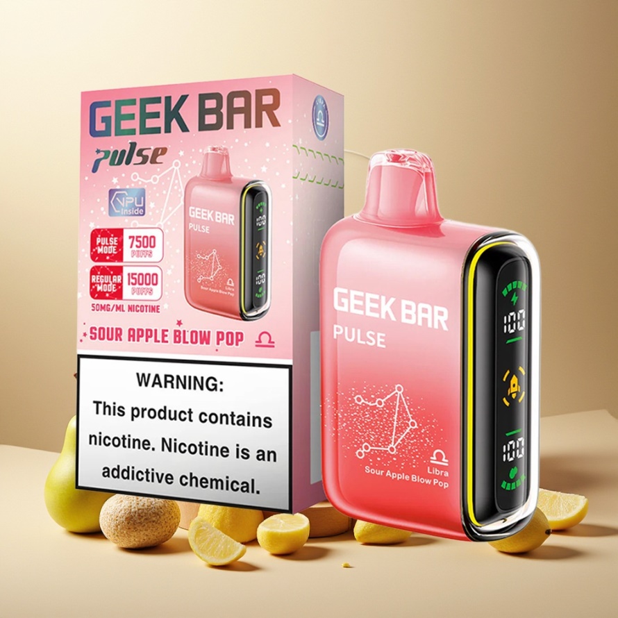 GEEK BAR Pulse 15000 Puffs Engångs Vape Zodiac Edition Svensk Grossist med 16ML E-vätska, 5% Nikotin & USB-C